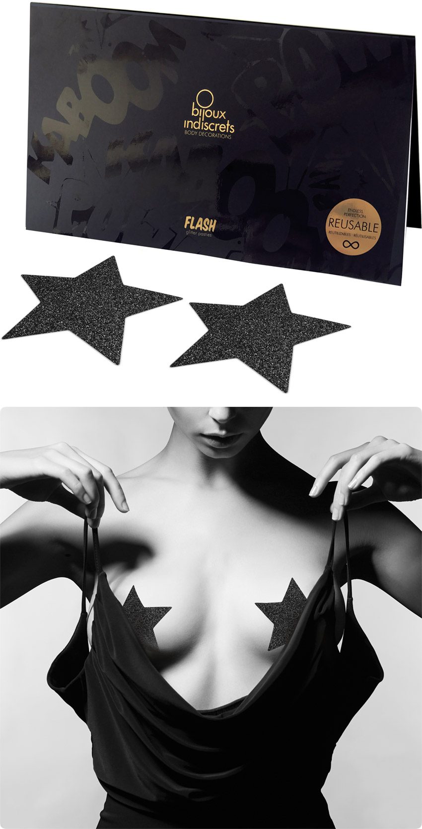 Bijoux Indiscrets Flash | Cache-tétons en forme d'étoiles