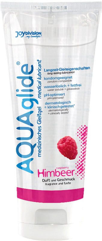 JoyDivision AQUAglide Gleitgel - 100 ml - Himbeer (Wasserbasis)
