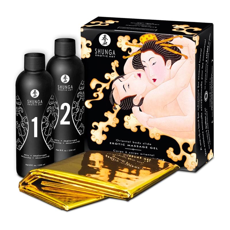 Shunga Body to Body Massage-Gel - Melone & Mango