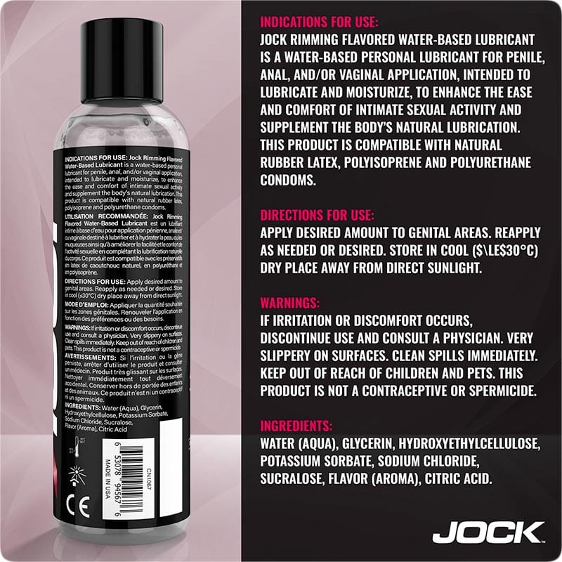 Jock Rimming | Gleitmittel auf Wasserbasis mit Kirschgeschmack