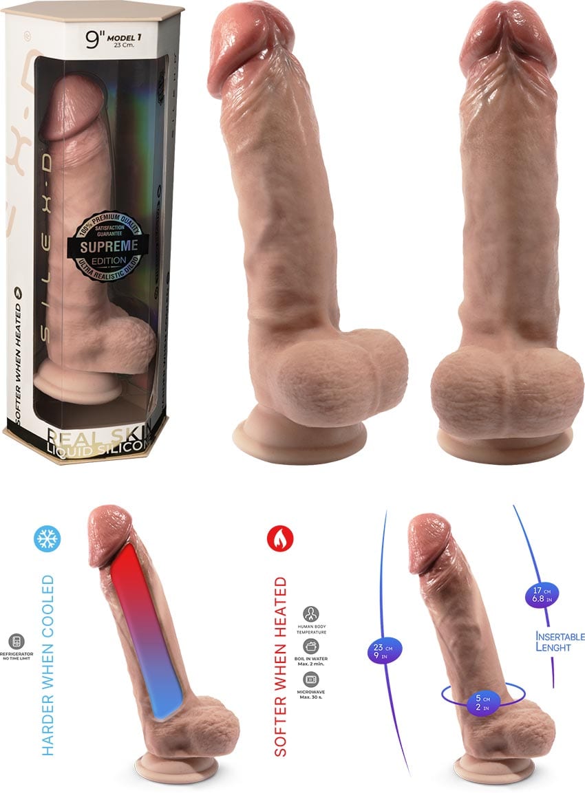 Silex-D Model 1 9" | Ultra-realistischer Dildo mit Saugnapf