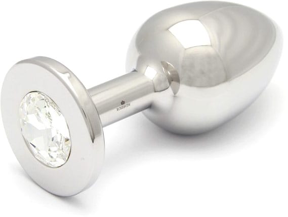 Rosebuds | Analplug mit transparentem Swarovski Kristall | Grösse XXL