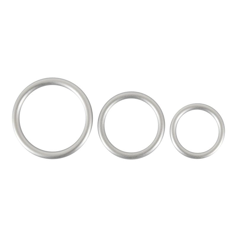 You2Toys Metallic Silicone Cock Rings | 3 anneaux en silicone argenté