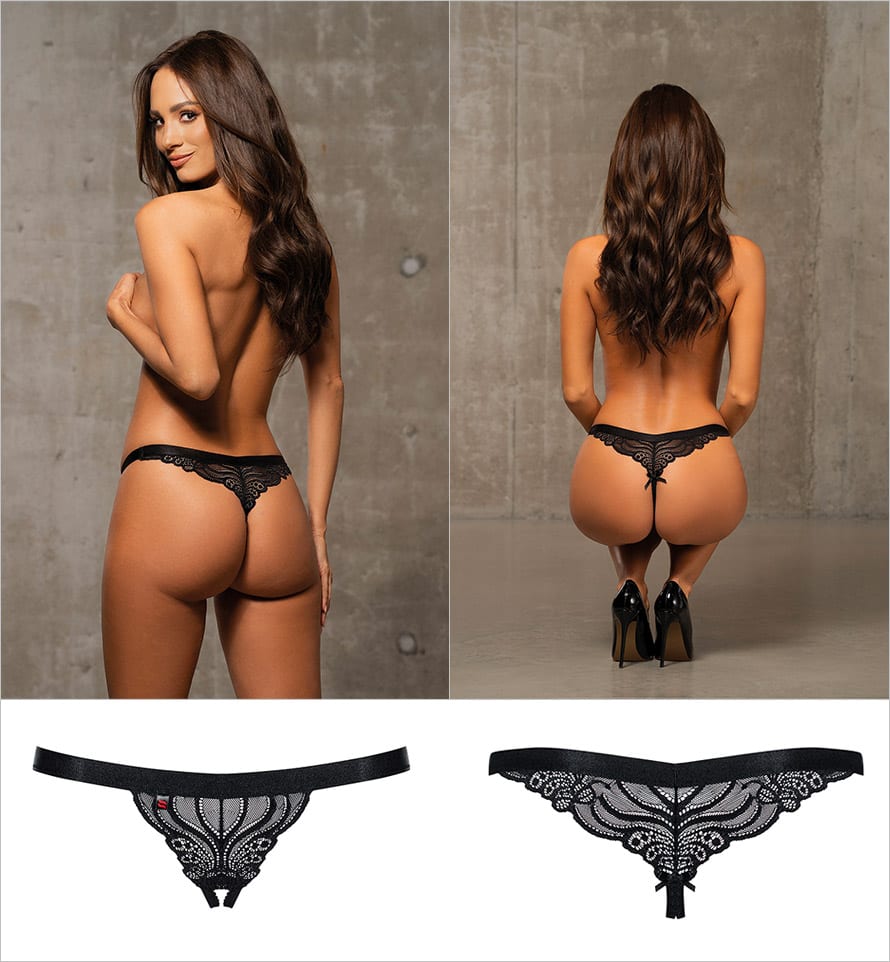 Obsessive 828-THC-1 | String ouvert en voile décoratif