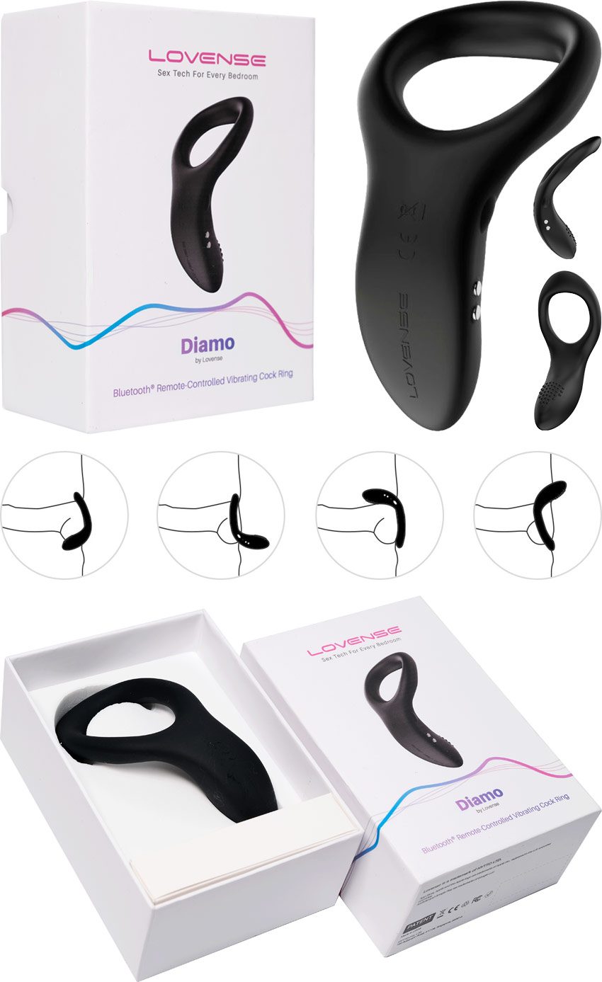 Lovense Diamo | Anneau vibrant pour pénis | Connecté et confortable