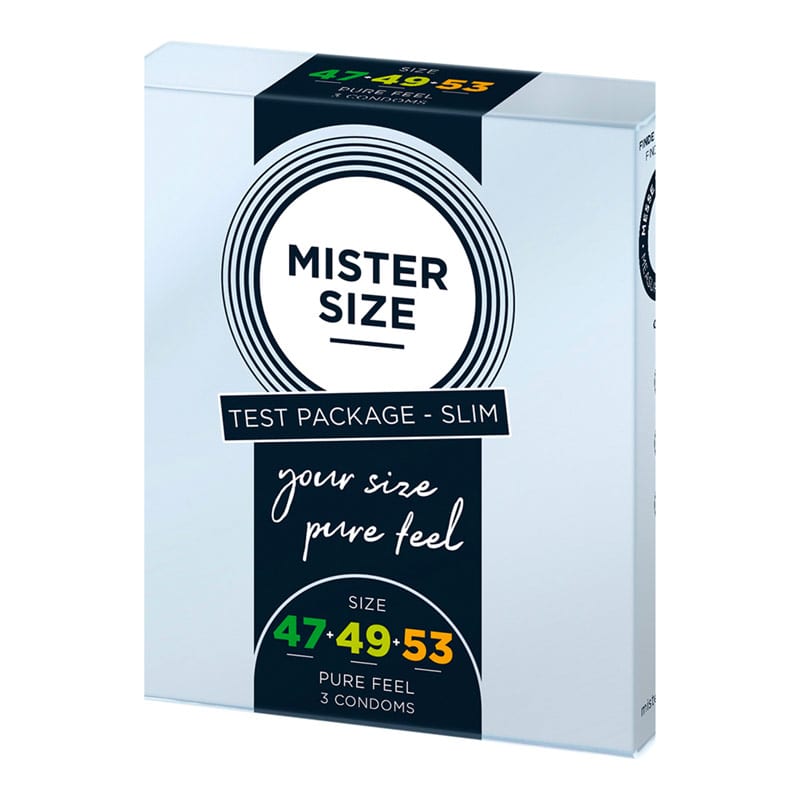 Mister Size - Taille 47/49/53 | 3 préservatifs avec taille sur mesure