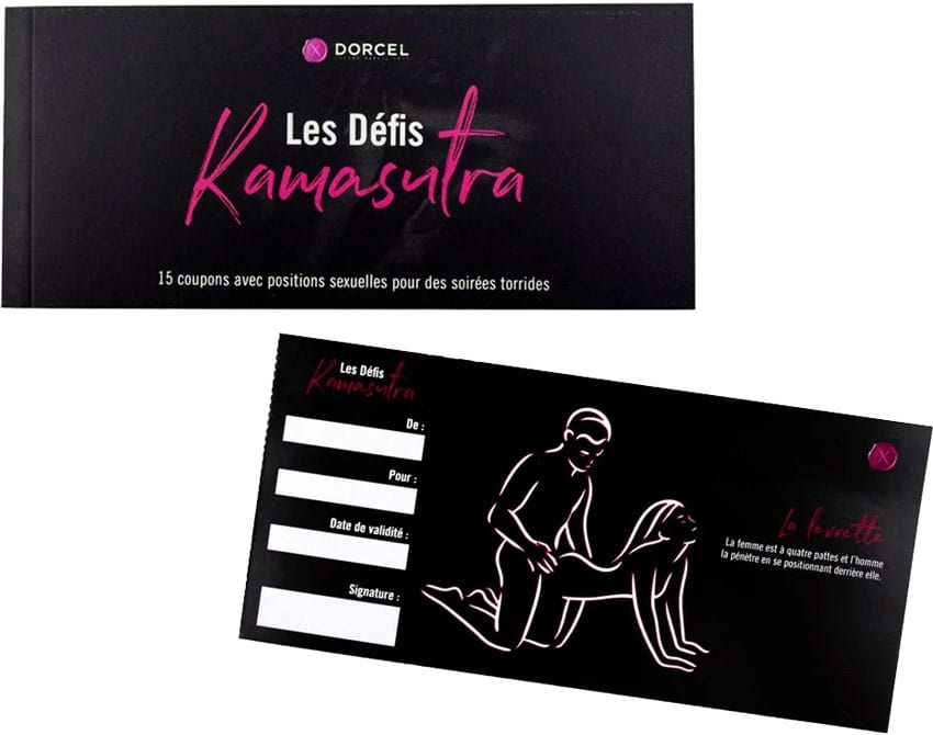 Dorcel Kamasutra | Carnet composé de 15 coupons sexuels à offrir