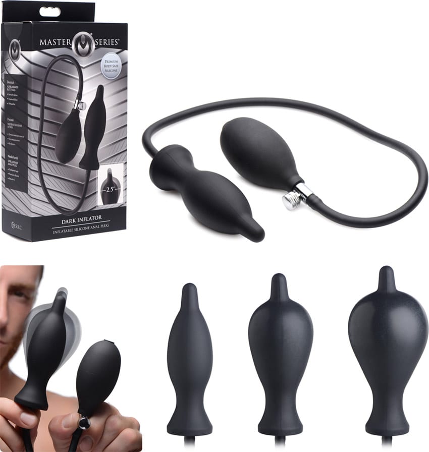 Master Series Dark Inflator | Plug anal avec poire de gonflage