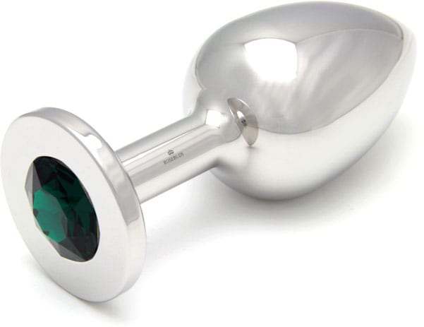 Rosebuds | Analplug mit grünem Swarovski Kristall | XXL