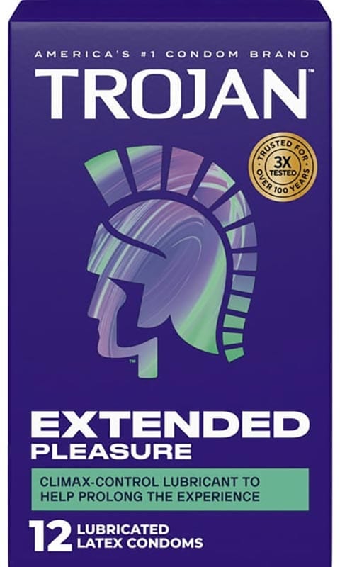 Trojan Extended | Préservatif en latex avec lubrifiant retardant