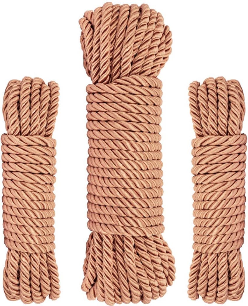 Rosy Gold | Set de trois cordes de bondage | Toucher doux et soyeux