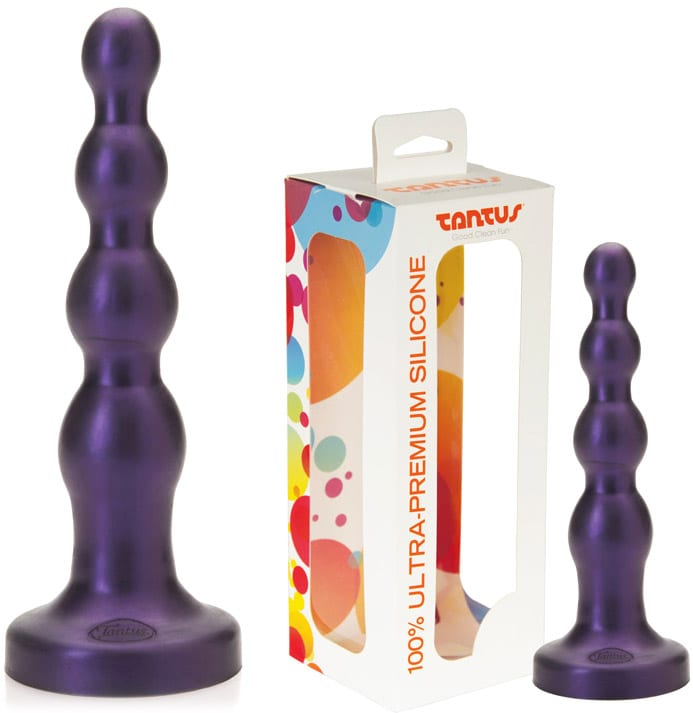 Plug anal Tantus Ripple avec perles anales progressives - Violet (L)