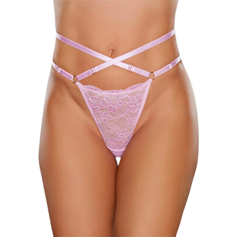 Adore by Allure Cherished | String sensuel en dentelle florale rose