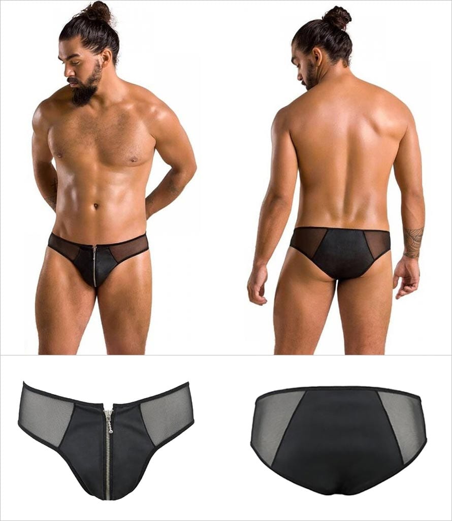 Passion 042 Timmy | Schwarzer Slip mit Reißverschluss