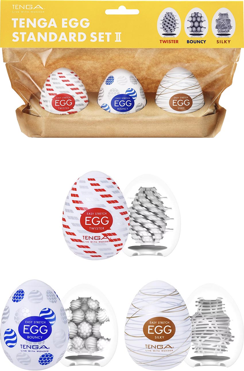 Tenga Egg Standard 3 pack 2 | Assortiment de 3 masturbateurs