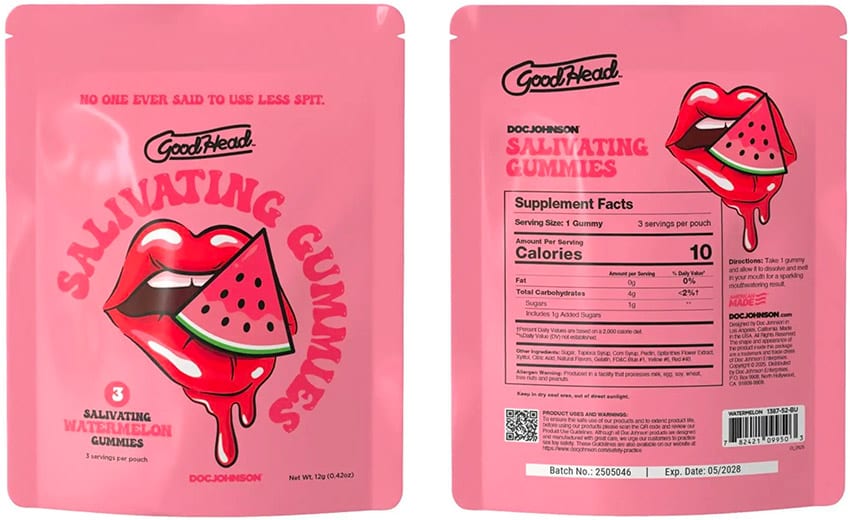 GoodHead Salivating Gummies | Bonbons pour sexe oral pastèque
