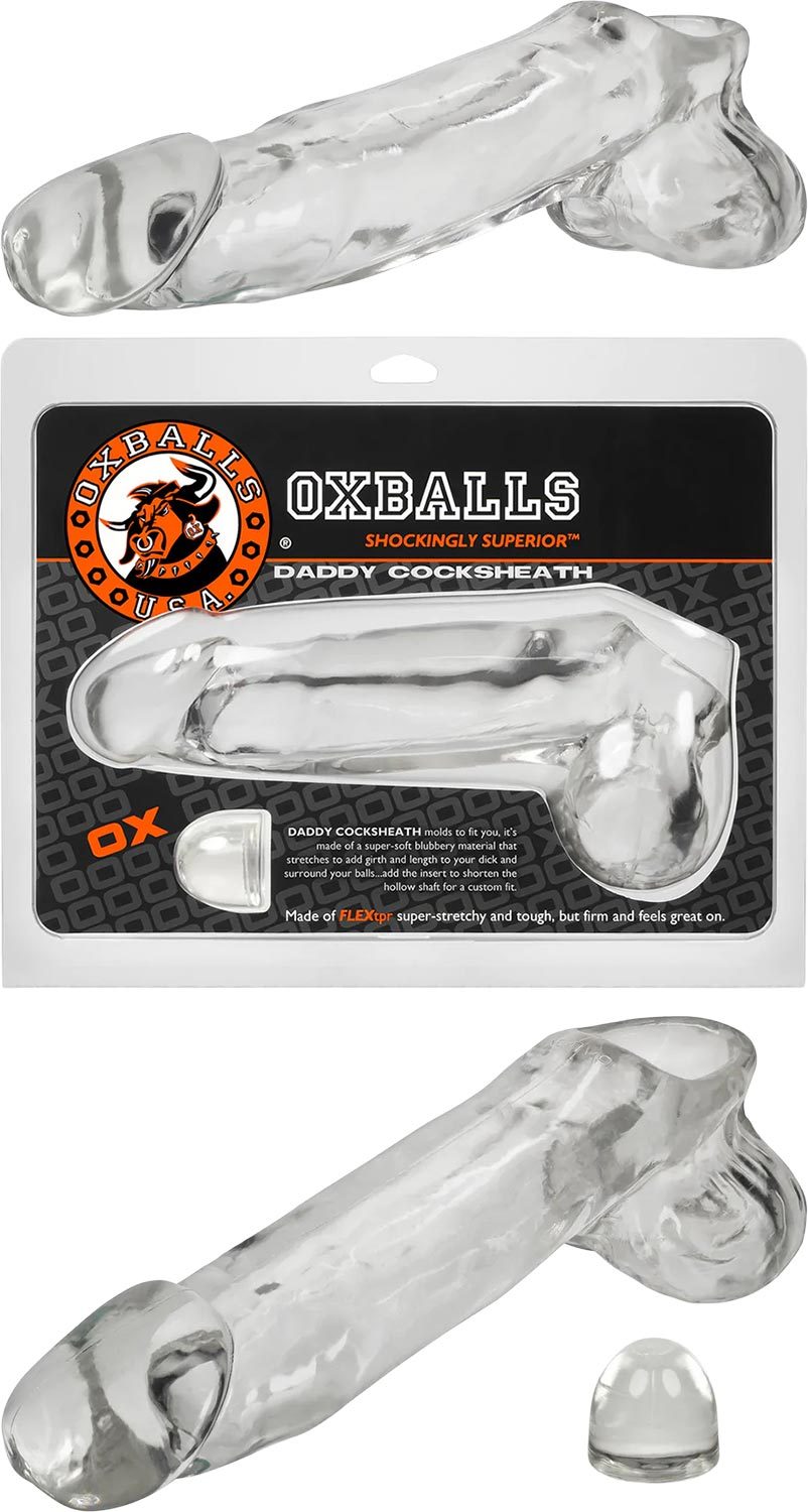 Oxballs Daddy Cocksheath | Hülle für Penisvergrösserung | Transparent