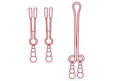 Pinces à Seins & Clitoris. Bondage à Seins -KissKiss Pinces à Seins & Clitoris. Bondage à Seins -KissKiss