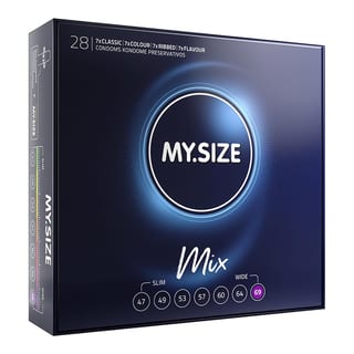 Préservatif sur mesure My Size Mix - Taille 69 (28 Préservatifs) Préservatif sur mesure My Size Mix - Taille 69 (28 Préservatifs)