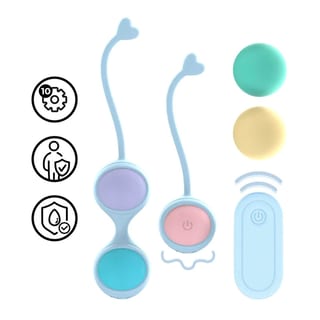 Kit Loveline Kegel (1 boule vibrante télécommandée + 4 lestées)
