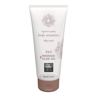 Lubrifiant et gel de massage 2 en 1 Shiatsu Silky Touch - 200 ml