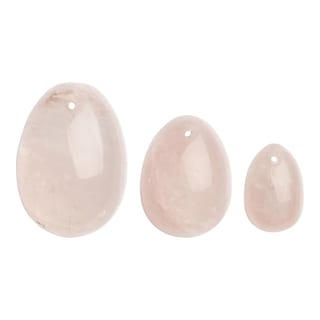 La Gemmes Eier von Yoni aus Stein - Rosenquarz