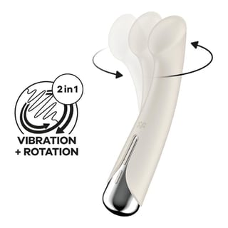 Vibromasseur point G rotatif Satisfyer Spinning G-Spot - Blanc Vibromasseur point G rotatif Satisfyer Spinning G-Spot - Blanc