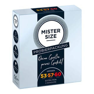 Préservatif sur mesure Mister Size - Taille 53/57/60 (3 Préservatifs)