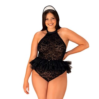 Obsessive Costume de femme de ménage Frilles - 3 pièces