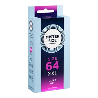 Préservatif sur mesure Mister Size - Taille 64 (10 Préservatifs)