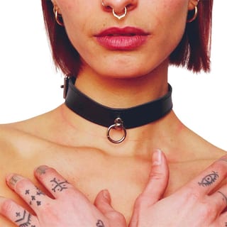 Collier fin avec anneau The Sinners - Noir Collier fin avec anneau The Sinners - Noir