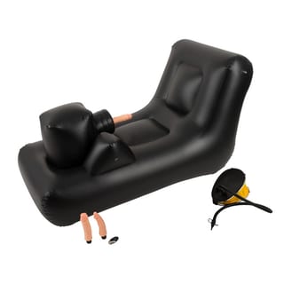 Fauteuil sexuel gonflable Dark Magic avec 3 vibromasseurs