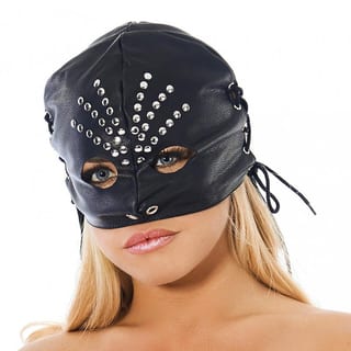 Masque ouvert Rimba en cuir avec rivets Masque ouvert Rimba en cuir avec rivets