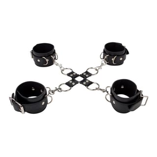 Kit d'attaches mains & pieds Ouch! - Noir Kit d'attaches mains & pieds Ouch! - Noir