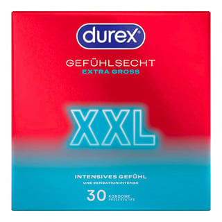 Durex Gefühlsecht Extra Gross - XXL (30 Kondome) Durex Gefühlsecht Extra Gross - XXL (30 Kondome)