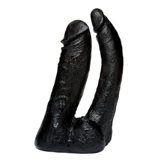 Doc Johnson Vac-U-Lock Dildo mit Doppel-Penetration - Schwarz Doc Johnson Vac-U-Lock Dildo mit Doppel-Penetration - Schwarz