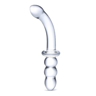 Double dildo en verre Gläs Ribbed G-Spot