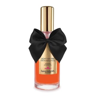 Huile de massage chauffante Bijoux Indiscrets - Fraise des bois & Miel