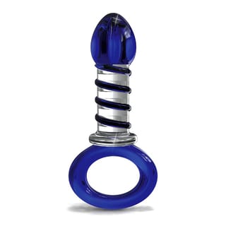 Plug anal en verre Icicles No. 81 - Bleu & transparent Plug anal en verre Icicles No. 81 - Bleu & transparent