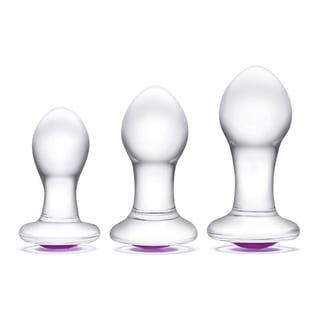 Set de plugs anaux en verre Gläs Bling Bling - 3 pièces Set de plugs anaux en verre Gläs Bling Bling - 3 pièces