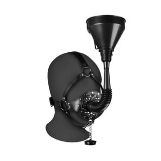 Bâillon entonnoir Open Mouth Gag Head Harness with Funnel Ouch!