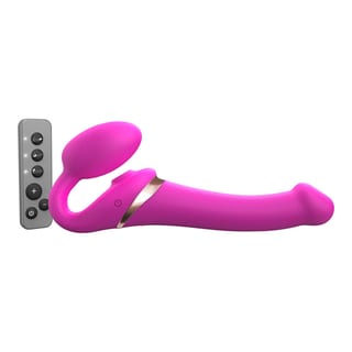 Multi Orgasmus Bendable Strap-on-me vibrierendes, dreifaches Sextoy - S Multi Orgasmus Bendable Strap-on-me vibrierendes, dreifaches Sextoy - S