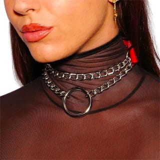 Collier étrangleur en cuir rouge The Sinners Collier étrangleur en cuir rouge The Sinners