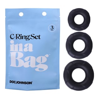 Anneaux péniens en silicone flexible Doc Johnson C-Ring Set in a Bag (3 pcs)