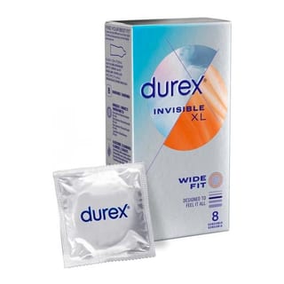 Durex Invisible XL - Dünnes und großes Kondom (8 Stk.)