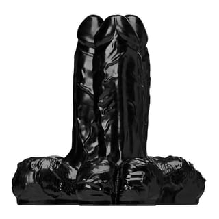 All Black Steroid Gape, Set and Match Dildo dreifacher Penis - 24 cm