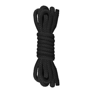 Mini corde de bondage japonaise en nylon Ouch! - 1.5 m - Noir