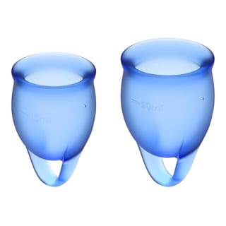 Satisfyer Feel Confident - Menstruationsbecher (2 St.) - Blau Satisfyer Feel Confident - Menstruationsbecher (2 St.) - Blau