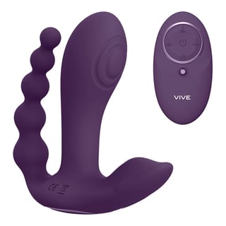 Vibromasseur triple stimulation Vive Kata (point G, clitoris et anus)