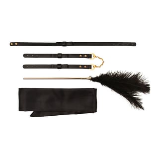 Taboom Desires BDSM Zubehörset - 4 Teile - Schwarz Taboom Desires BDSM Zubehörset - 4 Teile - Schwarz